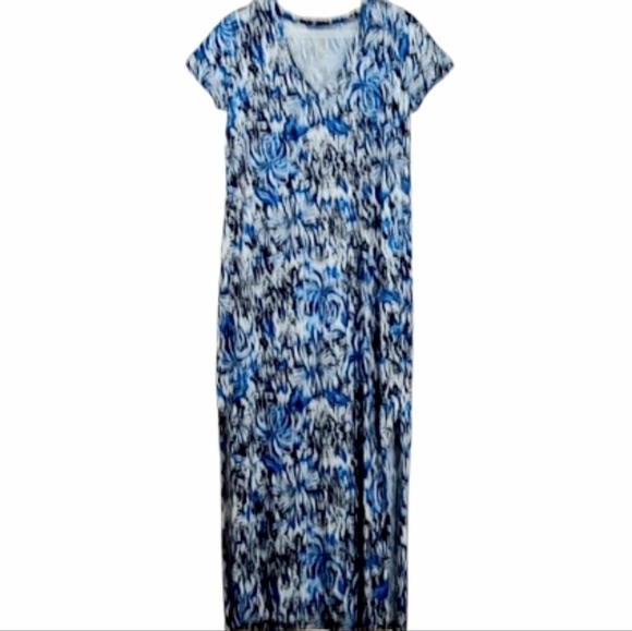 Lilly Pulitzer Etta Maxi Dress in Low Tide Navy Pandarama Sz Medium NWOT - Picture 7 of 13